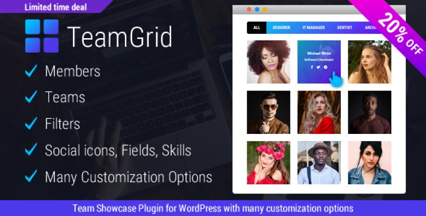 Team Grid v1.3.5 - Team Member Showcase WordPress Plugin & Team Editor