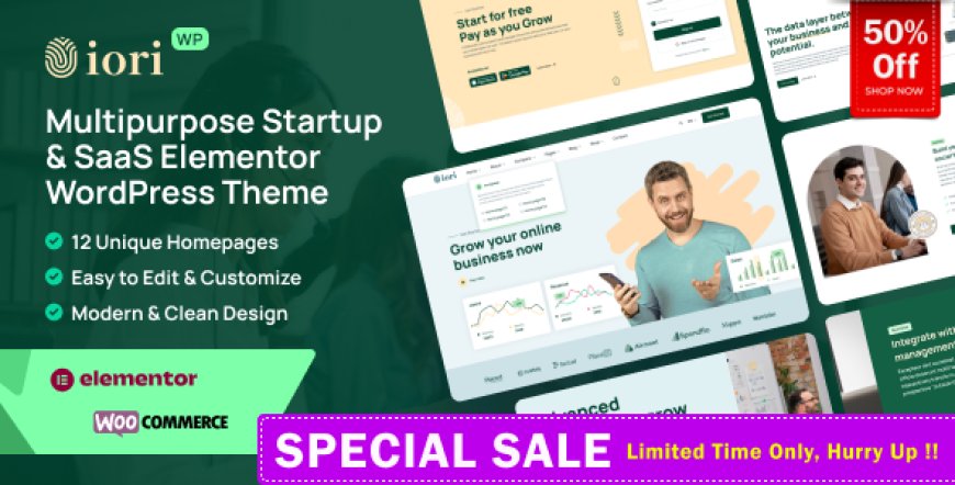 iori v1.0.8 - Multipurpose Startup & SaaS Software Technology Elementor WordPress Theme