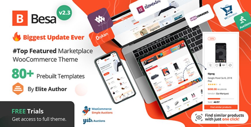 Besa v2.3.14 - Elementor Marketplace WooCommerce Theme
