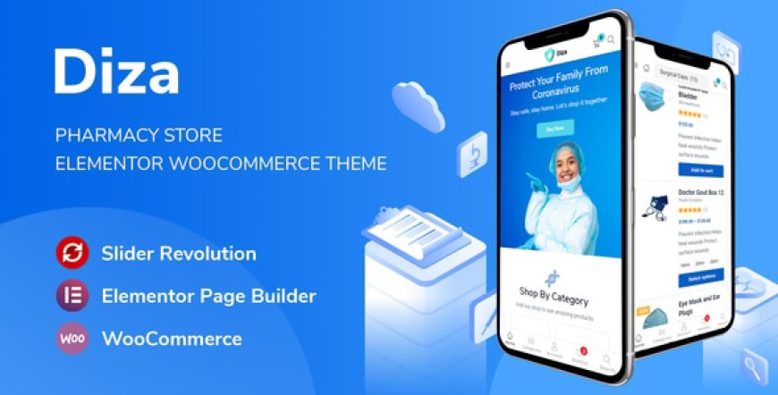 Diza v1.3.14 - Pharmacy Store Elementor WooCommerce Theme